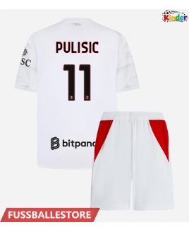 Günstige AC Milan Christian Pulisic #11 Auswärts Trikotsatzt Kinder 2026-27 Kurzarm (+ Kurze Hosen)